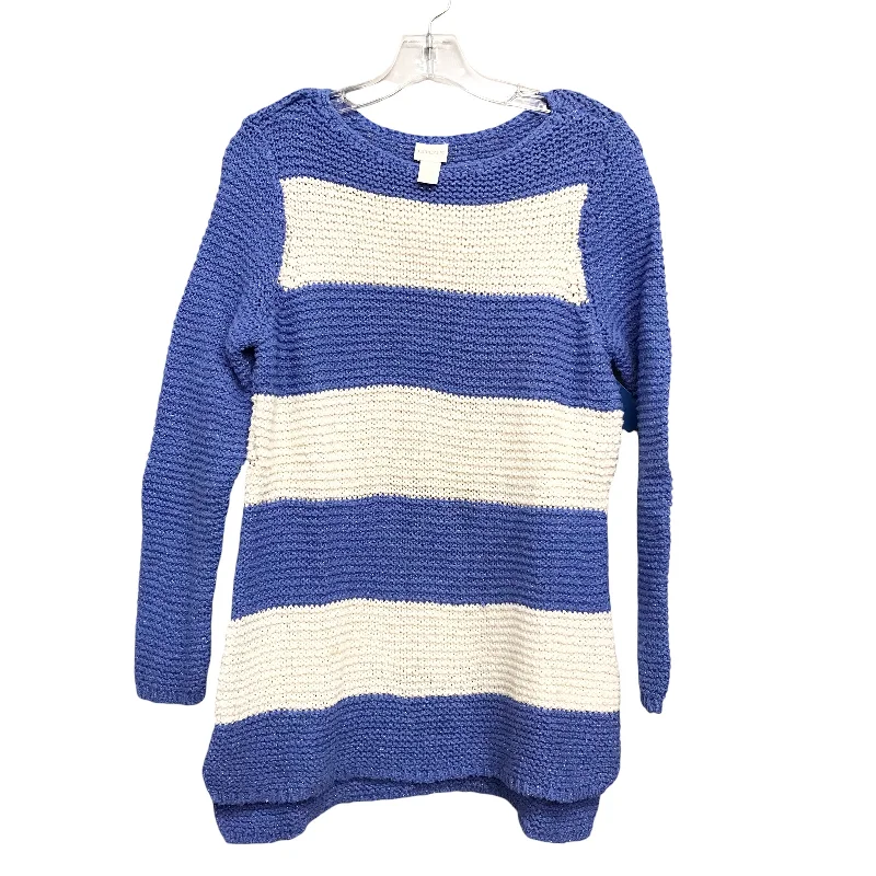 Sweater By Chicos In Striped Pattern, Size:M