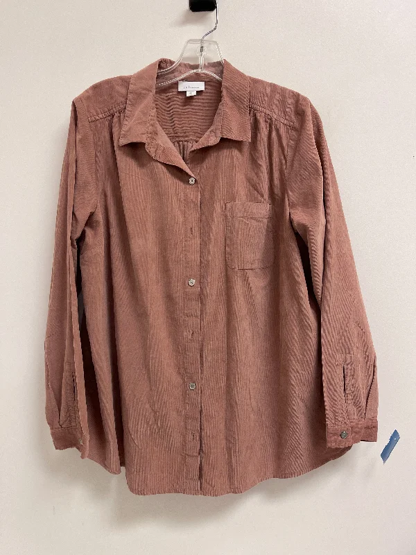 Blouse Long Sleeve By J. Jill In Mauve, Size: M