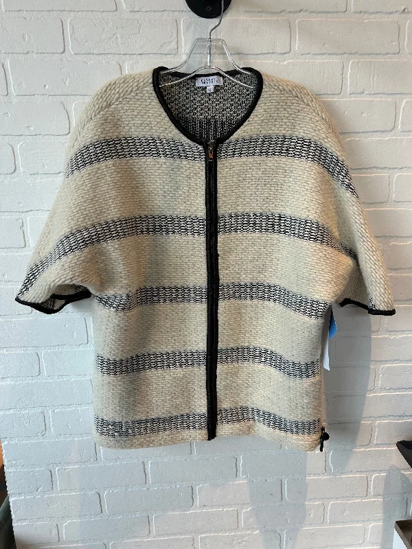 Sweater Cardigan By Barneys Ny In Cream & Grey, Size: Xs