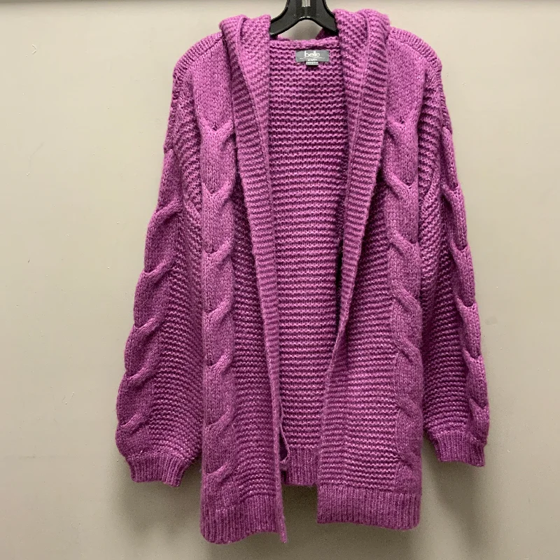 Sweater Cardigan By Belldini In Purple, Size: L