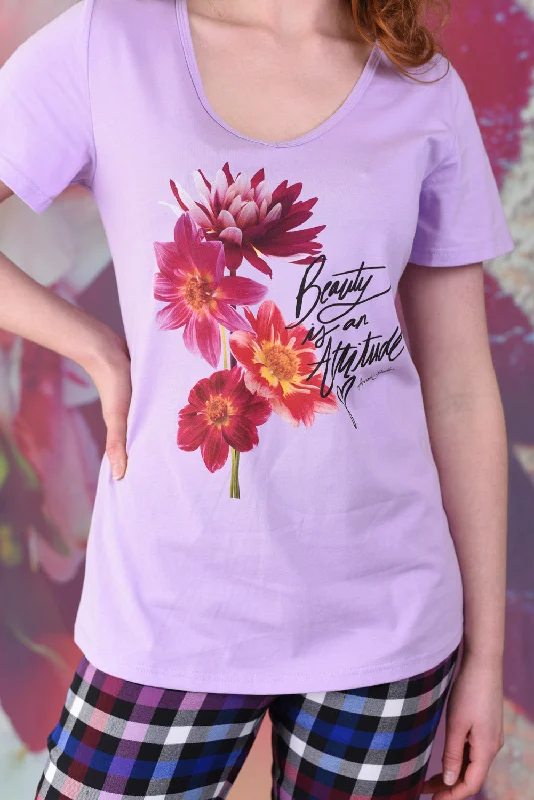 Beauty Is An Attitude Tee - Lilac - SALE