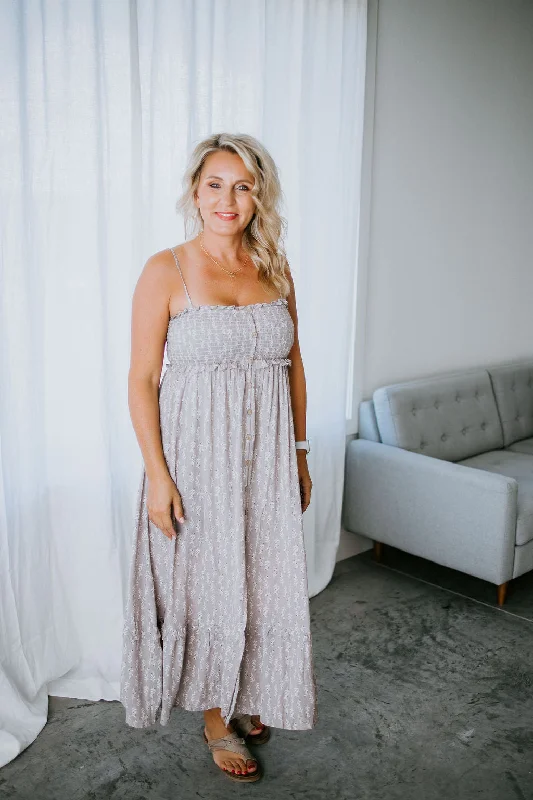 Londyn Smocked Midi Dress