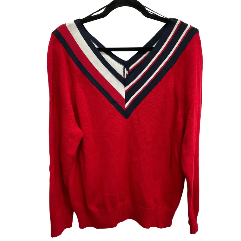 Sweater By Tommy Hilfiger In Red, Size: L