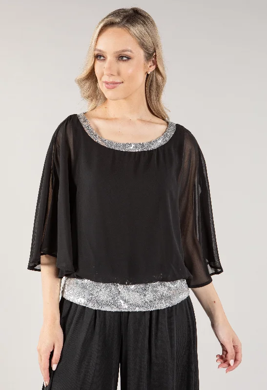 Sequin Trim Detail Top