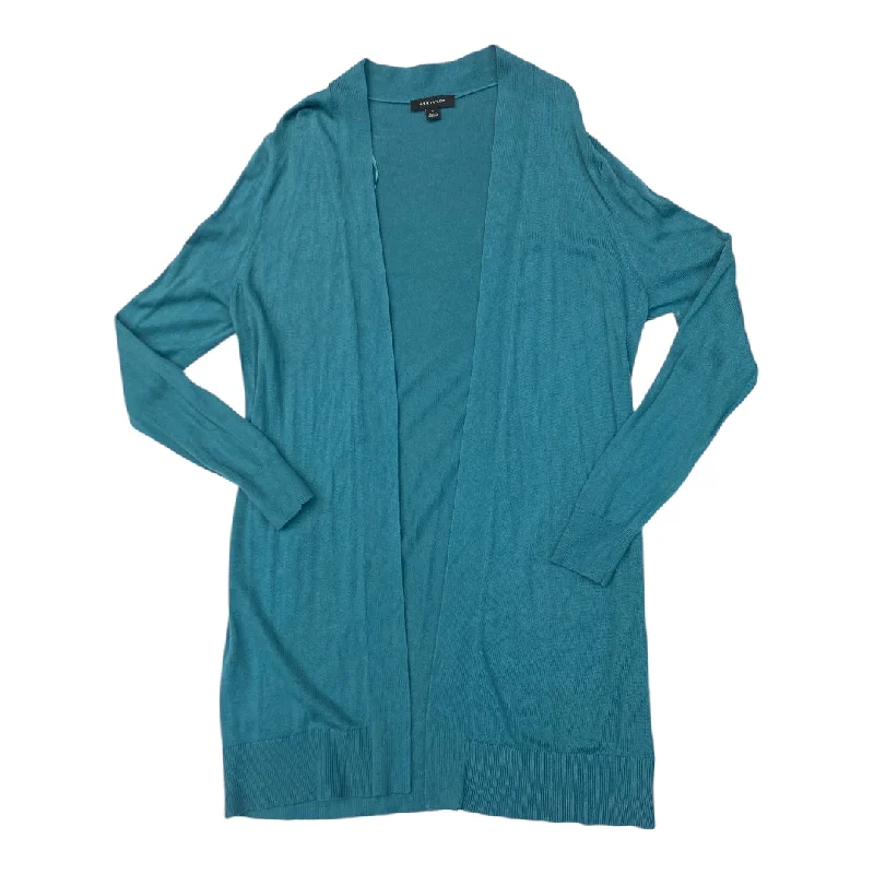 Sweater Cardigan By Ann Taylor In Blue, Size: M