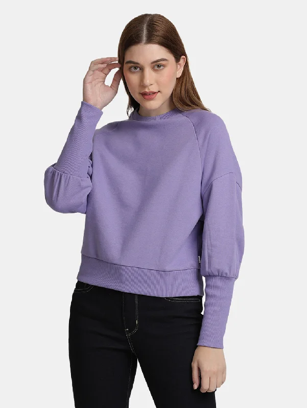 Women's Solid Round Neck Sweatshirt