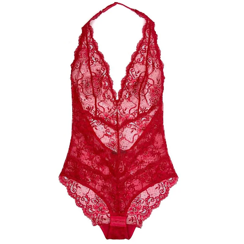 All Lace Amour Halter Bodysuit