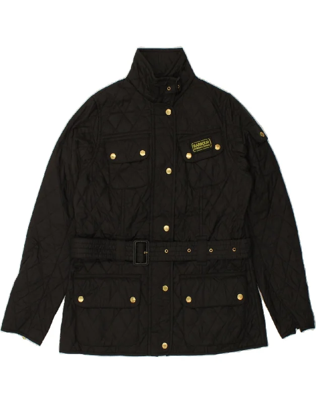 BARBOUR Womens Quilted Jacket UK 12 Medium Black