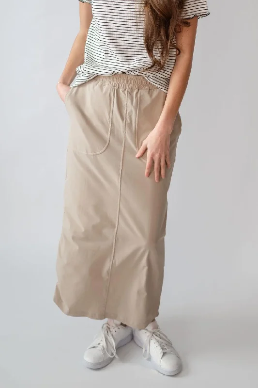 Callie Athletic Skirt in Taupe - FINAL SALE