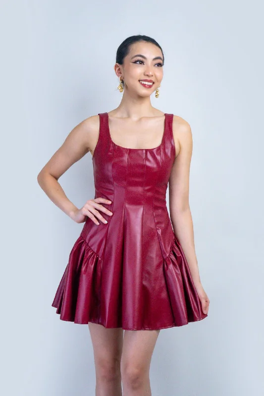 Red Dahlia Pleather Mini Dress