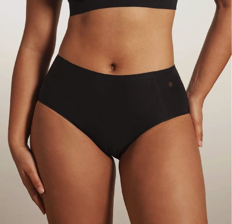 High-Waisted Retro Bikini (Black Onyx)