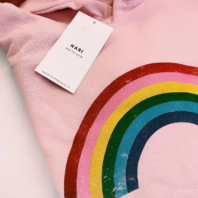 KID: Rainbow Hoodie in Pink