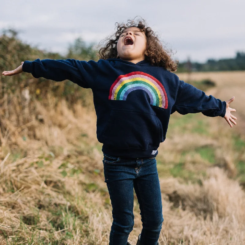 KID: Navy Rainbow Hoodie