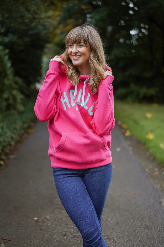 Luxe - Bright Pink Hello Hoodie