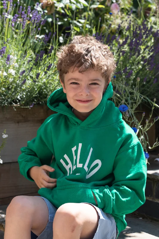 KID: Varsity Green Hello Classic Hoodie