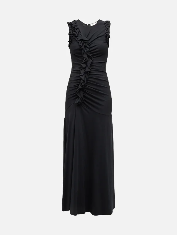 Bendetta Cotton Dress in Noir