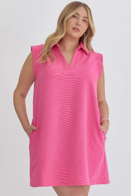 Delightful Dreams Fuchsia Sleeveless Dress