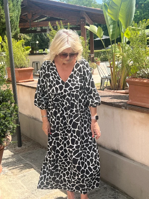 Giraffe Print Oversized Dress