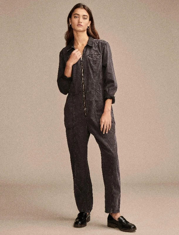 Lucky Brand Women's Denim Long Sleeve Jumpsuit