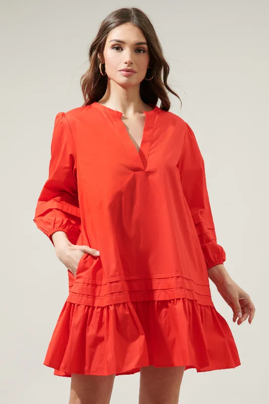 Velma Ruffle Shift Dress