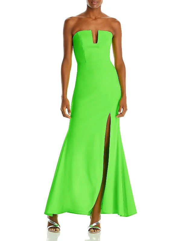 Womens Strapless Formal Evening Dress