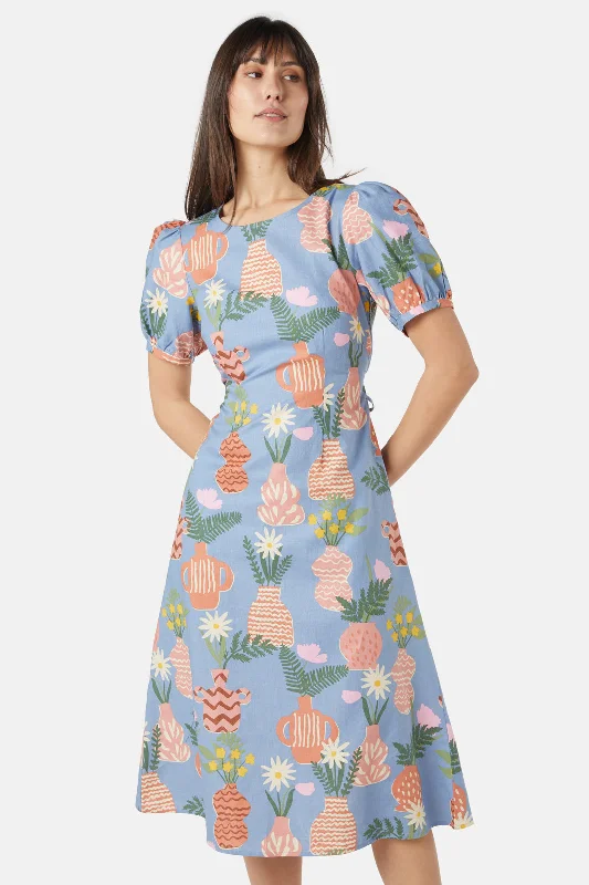 Pretty Vases Midi Dress